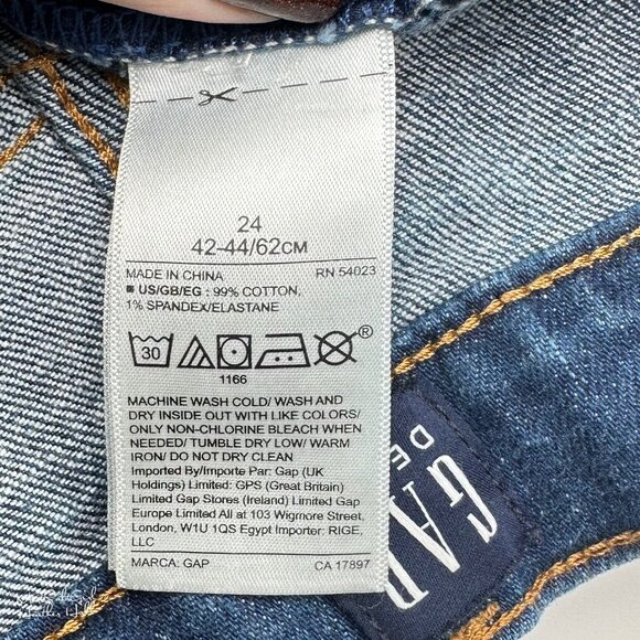 Gap High-Waisted Frayed Hem Denim Shorts Size 24 - Picture 5 of 5